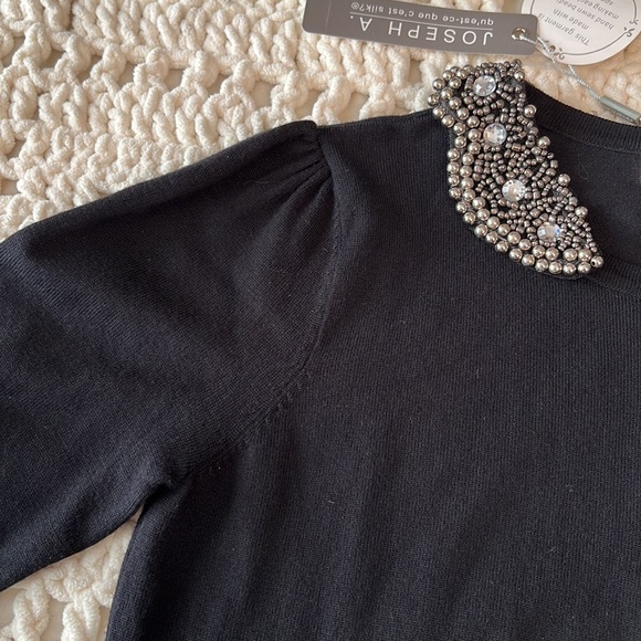 NWT Joseph A. Beaded Collared Cardigan - Picture 9 of 10